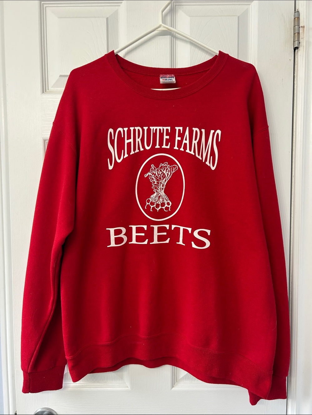 The Office themed sweater - Schrute Farms Beets Red Crewneck Sweatshirt